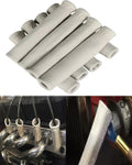 Spark Plug Wire Boots Shield - 8 PCS 2500° Spark Plug Wire Boots Protector, 6 Inches Spark Plug Heat Sleeve Protection Cover Replacement for LS1 / LS2 SBC BBC 350 454 Car Truck, White