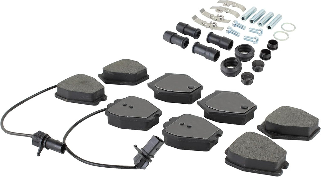 Premium Semi-Metallic Front Brake Pads (1001-0839M) Compatible with Audi Allroad Quattro 2001-2005, Audi S3 2000-2001, Audi S4 2000-2002, Volkswagen Passat 2002-2004