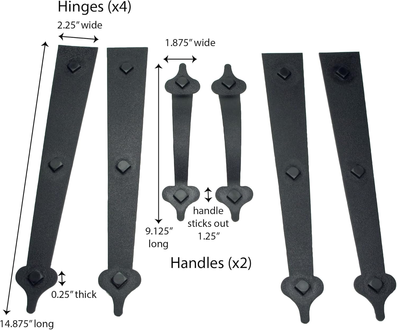 Household Essentials Garage Handle and Hinge Magnets – Decorative Magnetic Hardware Steel Doors, Easy Installation, Durable & Weatherproof, Set of 6