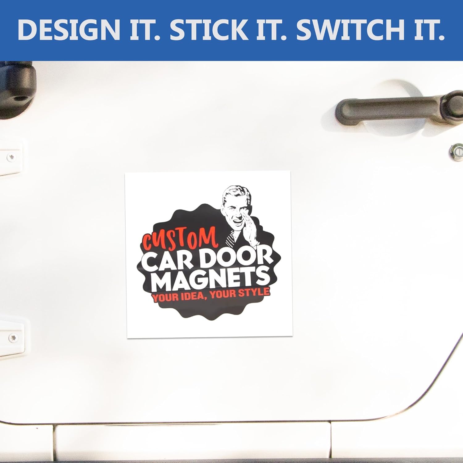 Custom Car Magnet Signs for Businesses (12" Square) 2 pk - Personalized Car Magnets for Advertising and Vehicle Promotion - Advertising Magnets for Cars Door - Professionally Printed