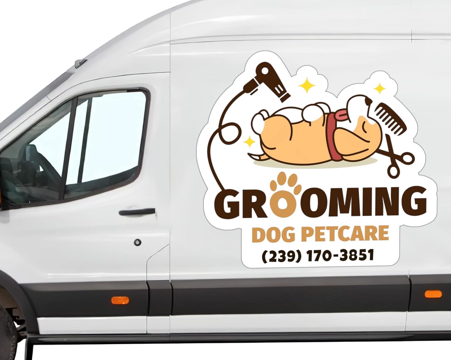 My Happy Customized Gifts Custom and Professional Logo Magnet Sign Personalized Logo for Your Car, Van, Truck Advertise Your Business Magnetic Signs