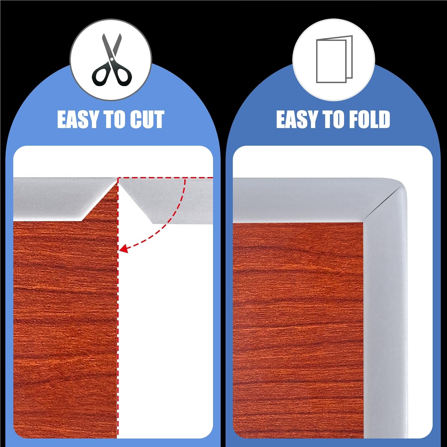 Rubber Edge Trim, Flexible Edge Banding, 5/8"(16mm) U Channel Furniture Edge Protector, Self Adhesive Edge Guards for Plywood, Wood, Glass Parts, 20Ft, Grey Color