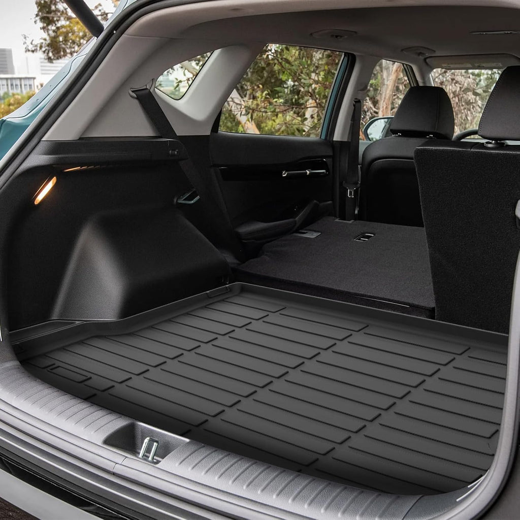Binmotor-Custom Fit Floor Mats & Cargo Liner for Kia Seltos 2024 2025, All Weather Car Floor Mat for Kia Seltos Accessories, TPE Rubber Liners Cargo Trunk Mat-Black