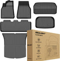 SEALIGHT Floor Mats for Tesla Model y 5-seat 2020-2024, Car Mats All Weather Protection Custom Floor Liners,Waterproof Non-Slip Full Set of Trunk Mats Cargo Liners(Not Fit 7-Seat)
