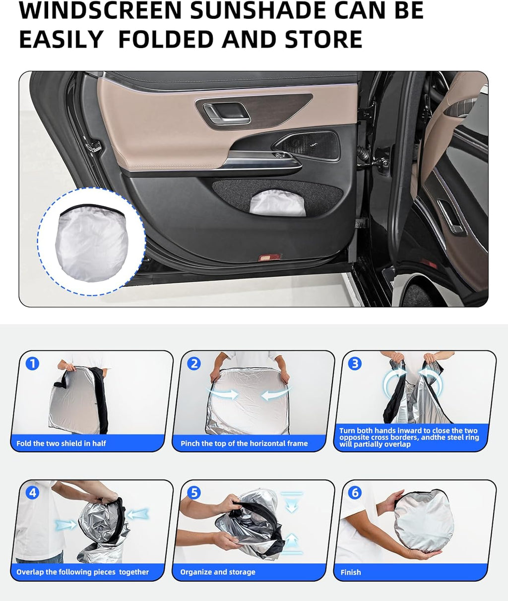 for Ford Explorer 2024 Windshield Sun Shade Window Sunshade fit for Ford Explorer 2023 2022 2021 2020 Thicken 4-Layer Windshield Cover Sun Visor Protector Block UV Rays Car Accessories