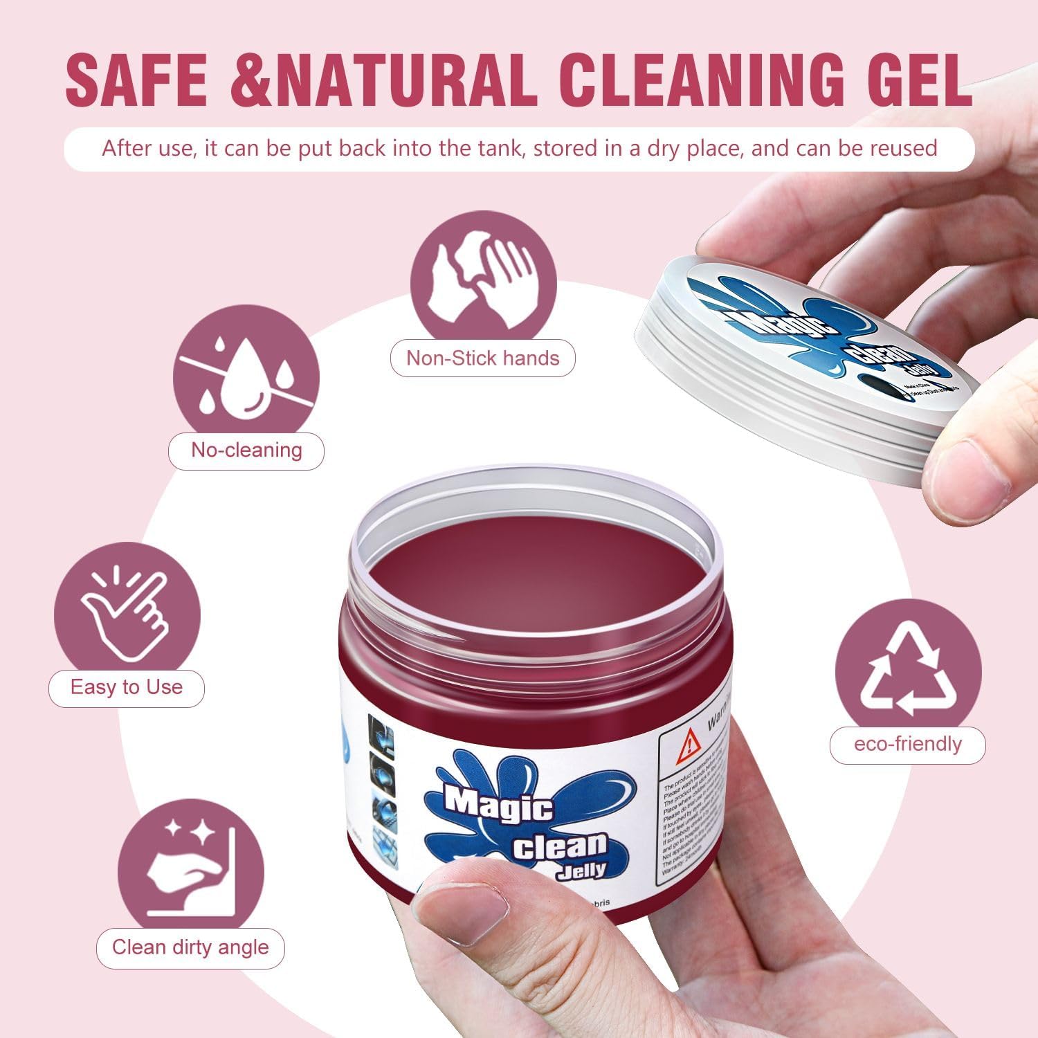 DNA MOTORING 5 Pack Car Cleaning Gels Auto Detailing Tools Cleaning Putty Car Interior Cleaner, Car Jelly Cleaner, Keyboard Cleaner, Car Cleaning Supplies Car Gifts for Men Women, TOOLS-00150-N