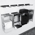 Folding Chair Storage Rack Wall Mount, Garden Tool Hanger for Garage Organization, Patio, Beach & Camping Chairs Organizer Hooks, Holds 480 lbs - 4 Pack