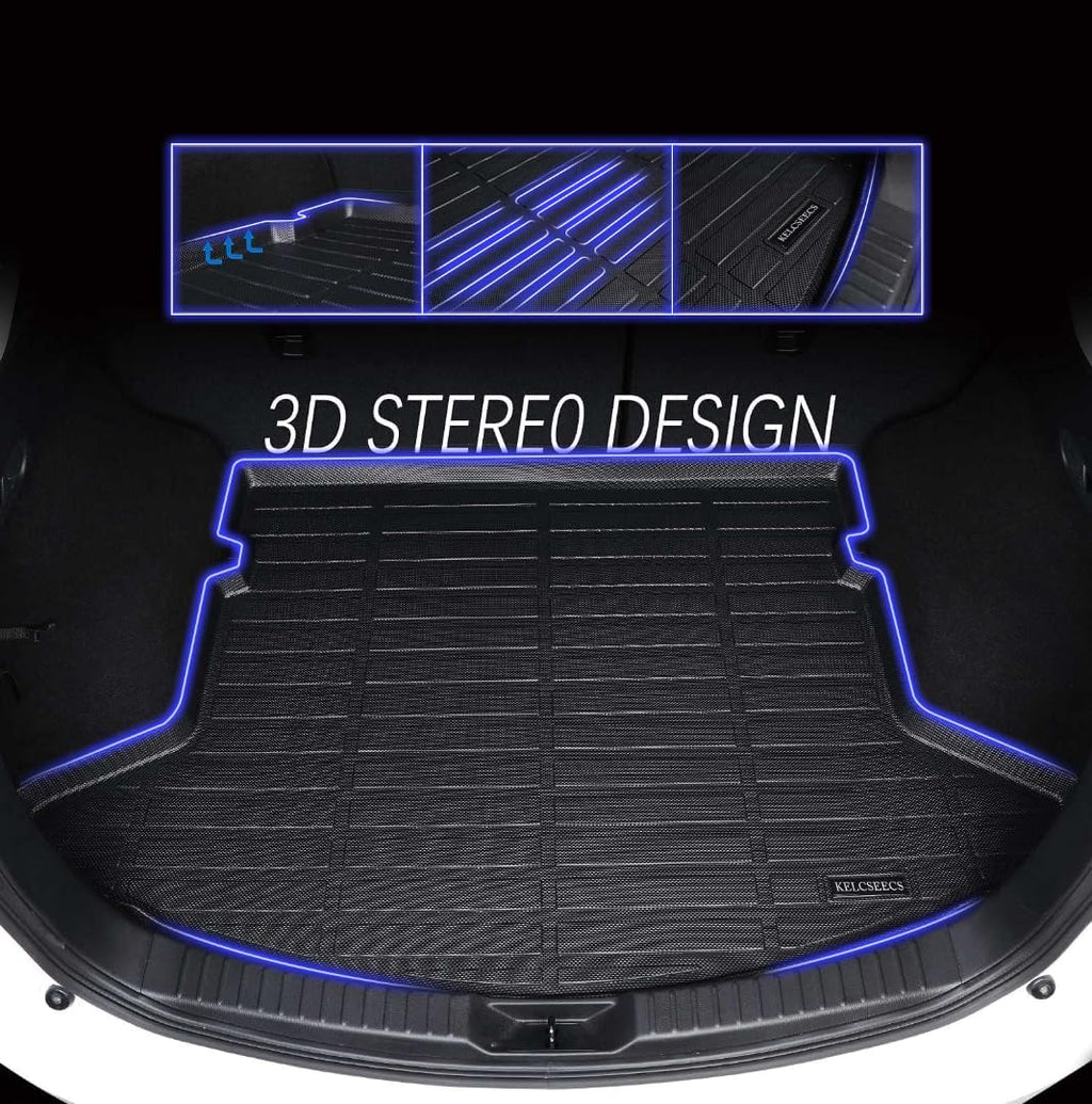 KELCSEECS Floor Mats & Cargo Liner for 2024 2023 2022 2021 2020 2019 2018 Chevrolet Chevy Equinox & GMC Terrain/Terrain Denali All Weather Car Mats Cargo Mat Floor Liners Trunk Mat Trunk Liner