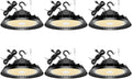 6Pack LED High Bay Lights, 240W UFO High Bay LED Shop Lights, 36000LM Adjustable CCT(5700K 5000K 4500K) & Power(240W 200W 150W), 0-10V Dimmable, 5' Cable Plug, IP65 Waterproof, ETL & DLC Listed