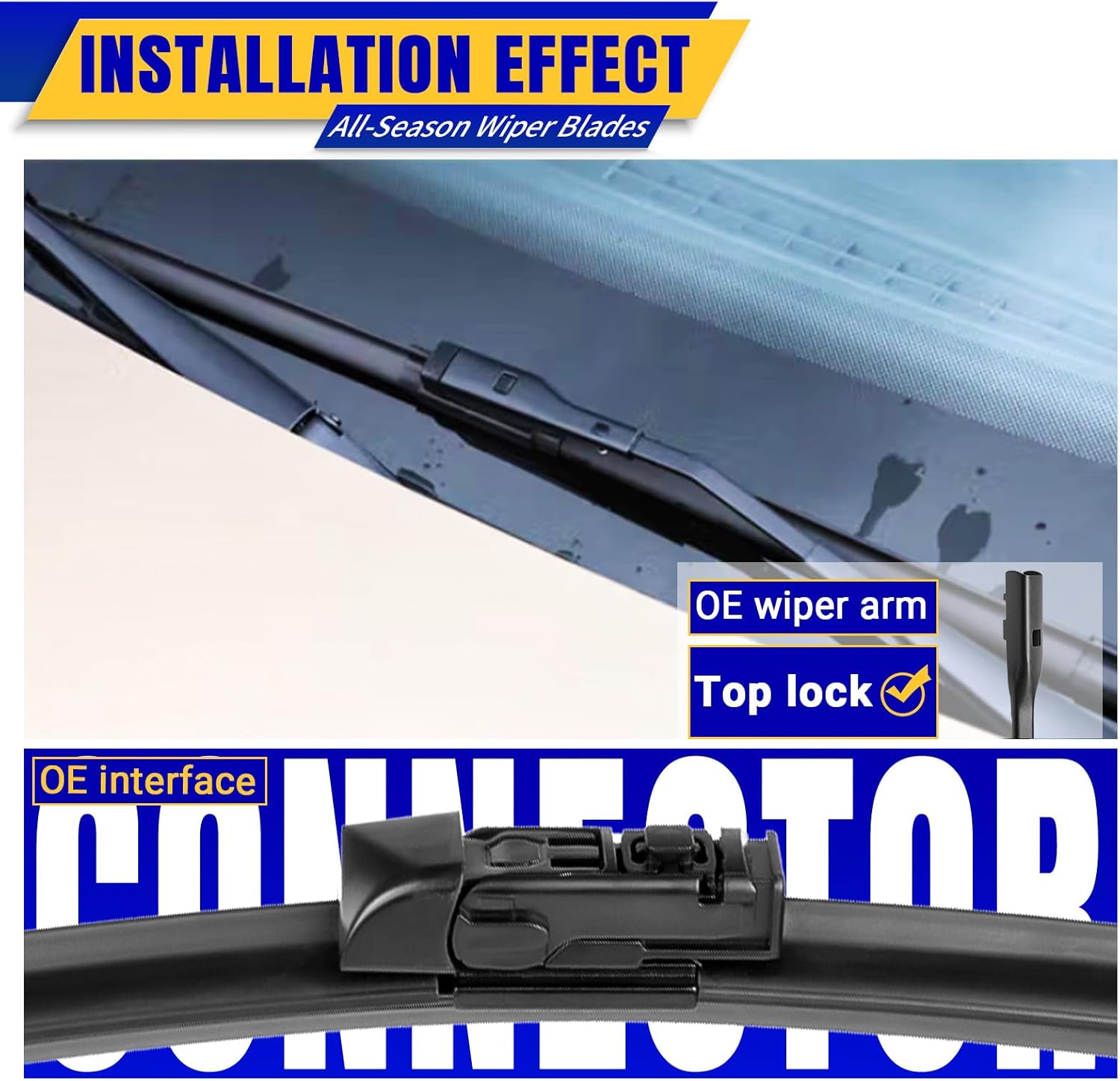 3 wipers Replacement for 2017-2022 2023 Mazda CX-5 2017-2022 2023 Mazda CX-9, Windshield Wiper Blades Original Equipment Replacement - 24"/18"/14" (Set of 3)
