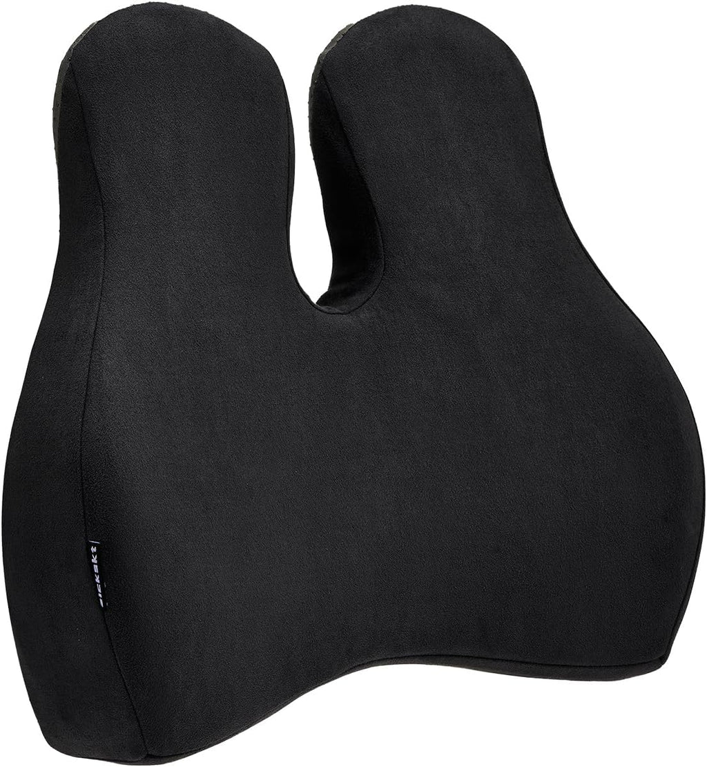 Lumbar Support Pillow for Office Chair and Car Seat - Memory Foam Back Cushion Improve Sitting Posture & Back Pain Relief, Lumbar Support Cushion with Adjustable Strap & Non-Slip