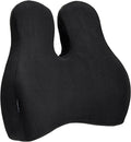 Lumbar Support Pillow for Office Chair and Car Seat - Memory Foam Back Cushion Improve Sitting Posture & Back Pain Relief, Lumbar Support Cushion with Adjustable Strap & Non-Slip