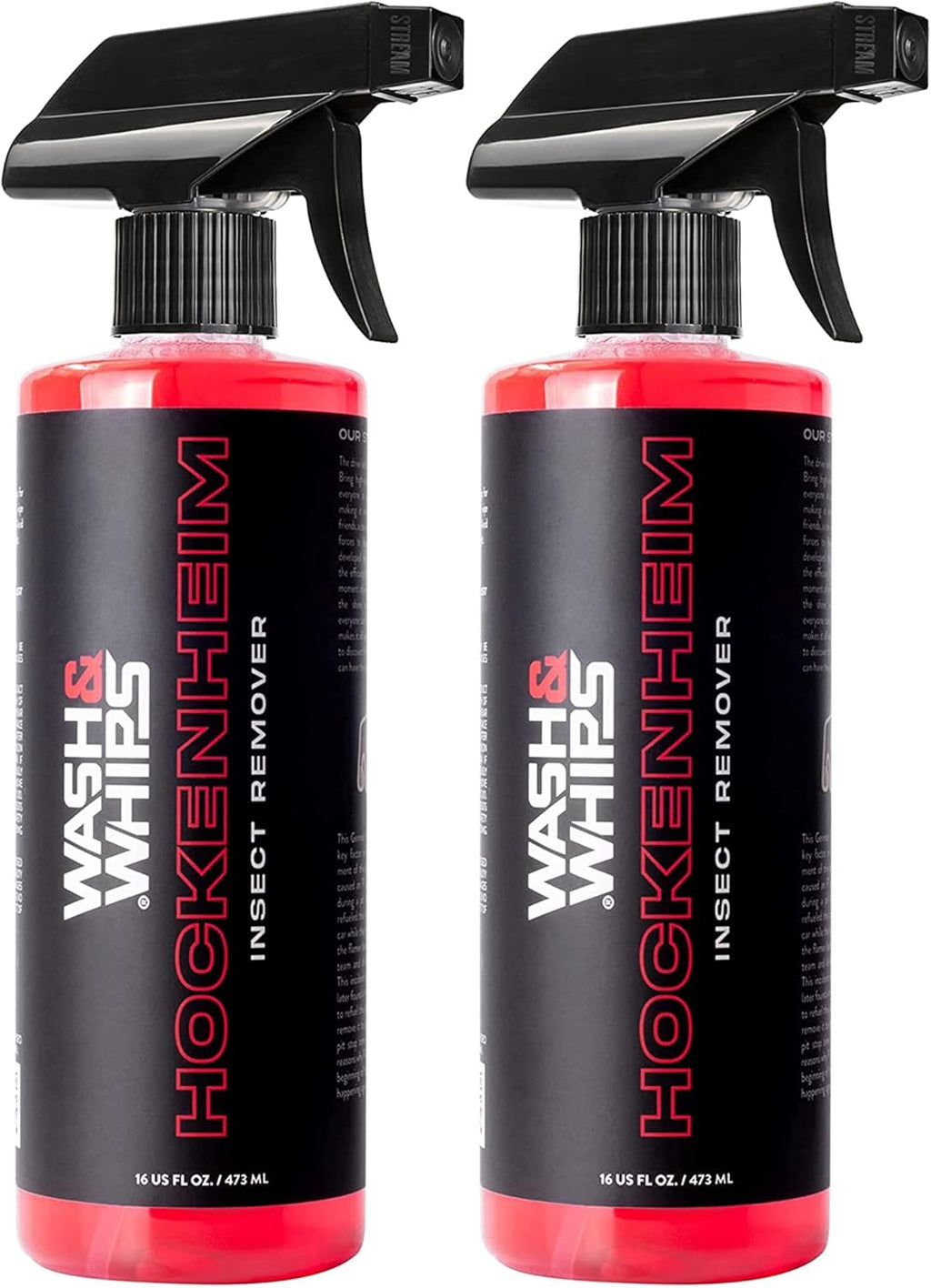 WASH&WHIPS Hockenheim Insect Remover - for Droppings & Grease for Car Detailing, RVs, Trailers, Airplanes Professional Strength Dissolves without Scratching, 16 fl oz (2pk)