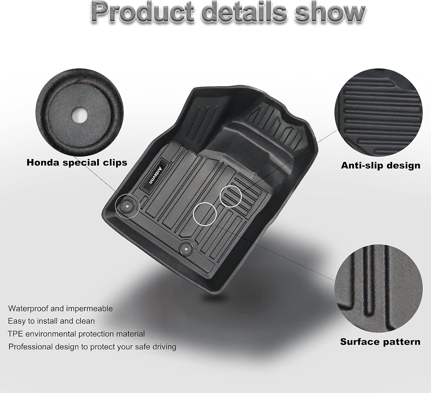 Compatible for 2025 2024 2023 2022 2021 Nissan Rogue Floor Mat Trunk Cargo Liners, All-Weather Rear Trunk Mat Cargo Cover Protector Fit for Rogue 2024-2021 Accessories (No Sport Models)