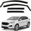 Window Deflectors Smoke Tinted in-Channel Side Window Vent Visor Deflectors Rain Guards Compatible with Ford Edge 2015-2025 - 4pcs. GW0950