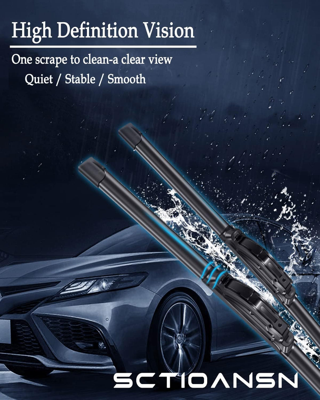 3Pcs Windshield Wipers for Mazda 3 2010 2011 2012 3013, All Seasons Original Equipment Automotive Replacement Windshield Wiper Blades- 24"/19"/14" (Pack of 3) J-HOOK