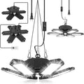SEOBIOG 2 Pack Plug in Garage Light, Upgraded 200W 20000LM Linkable LED Shop Light, 6500K Ceiling Lights w/ 6 Deformable Panels for Garage, Warehouse, Barn, Basement (Built-in ON/Off Switch)
