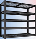 PrimeZone 72" H X 48" W X 18" D Heavy Duty Garage Shelving 5 Tier 2500 LBS Storage Shelves Adjustable Industrial Metal Wire Shelf Unit for Garage,Basement,Pantry,Warehouse,Commercial