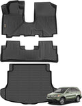 Binmotor-Floor Mats & Cargo Liner Set for 2007-2011 Honda CRV, All Weather Mats for CRV, Cargo Mat for Honda CR-V, Waterproof Car Mats for CRV Accessories