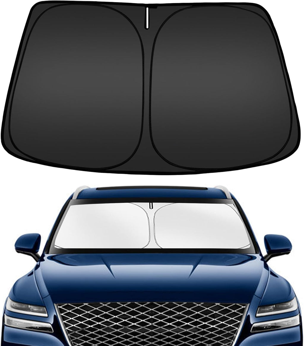 ARISMOTOR Windshield Sun Shade for Genesis GV80 2021-2025, Custom Fit Foldable Front Window Sunshade Sun Visor Protector, Block UV Rays Keep Your Car Cooler