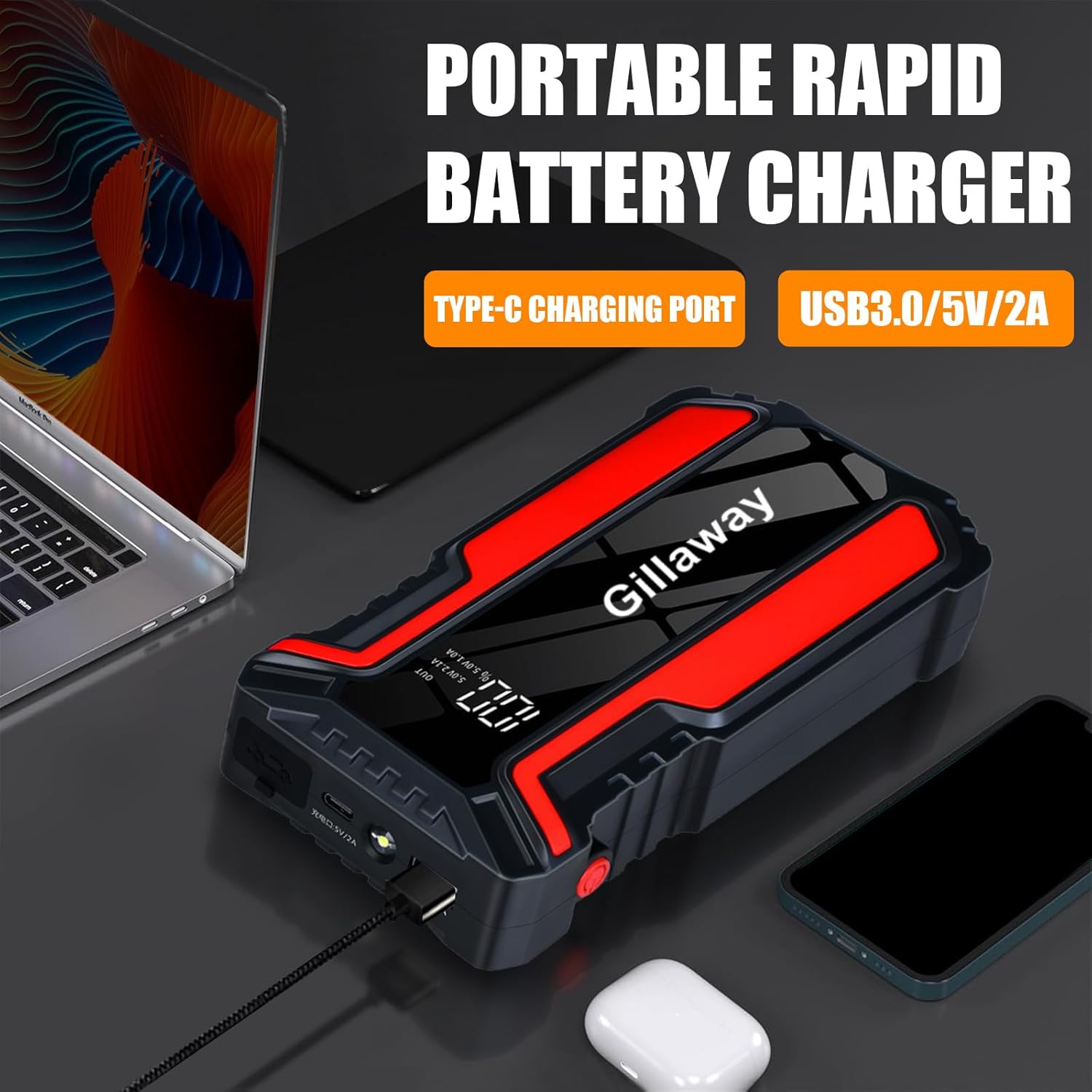 Q16B Jump Starter and air Pump (016-3)