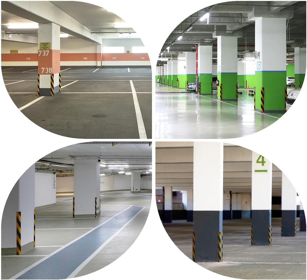 2pcs Garage Wall Guards Wall Protector Cover Yellow and Black Foam Wall Corner Guard for Parking Garages (Yellow+Black)