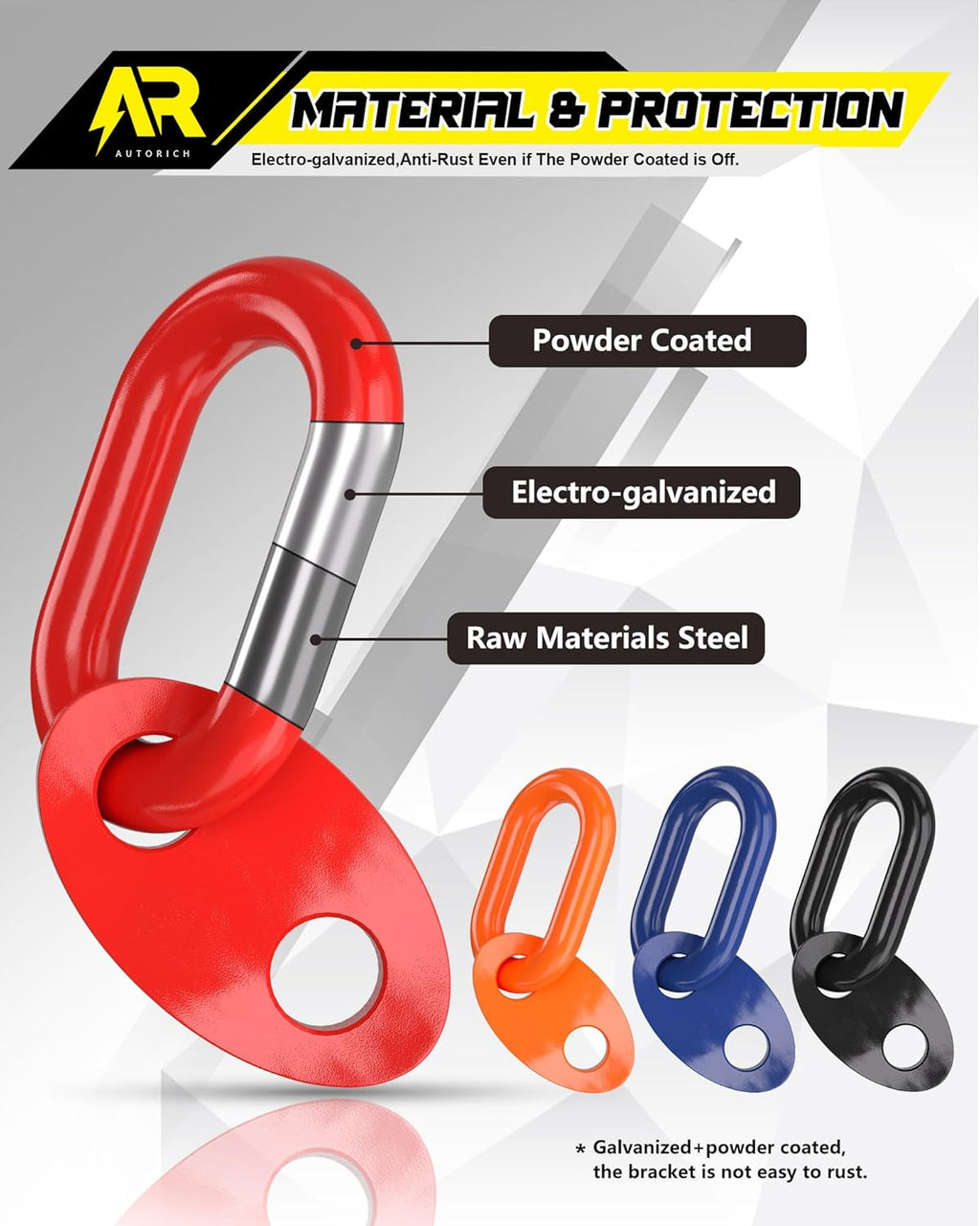 7100 Lifting Bracket Set for Engine - 4 Heavy-Duty Engine Lift Bracket 5500 Lb Capacity, Engine Support Bar for Lifting Slings and Load Levelers, Red