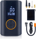 Tire Inflator Portable Air Compressor Cordless Rechargeable Mini Air Pump, with Digital Pressure Gauge & LED Lights, 150PSI Max Tire Pump for Motorcycles Bikes Cars Balls