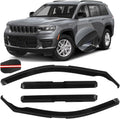 in Channel Rain Guards for 2021 2022 2023 2024 2025 Jeep Grand Cherokee L, Durable Side Wind Deflectors, Smoke Vent Window Visors Shades Shield, 4PCS