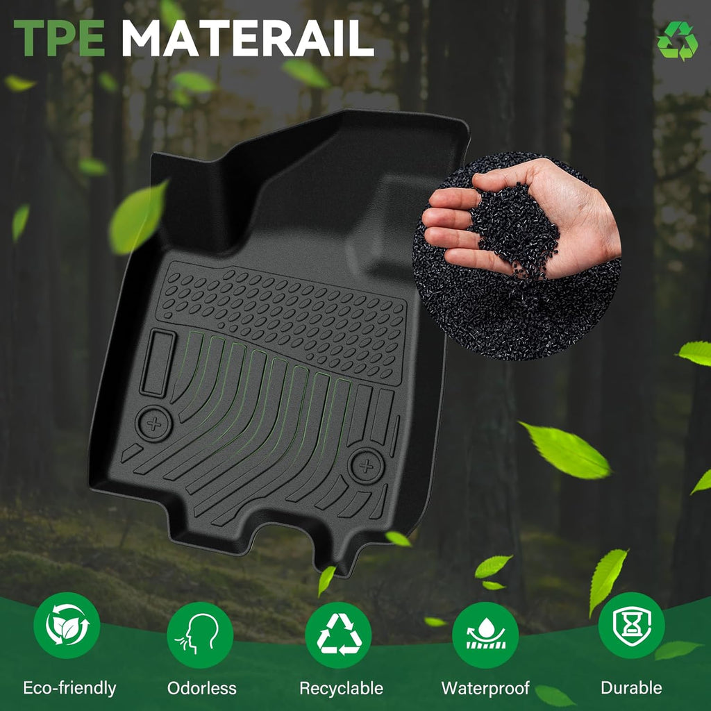 Floor Mats & Cargo Liner Custom Fit for 2024 2025 Chevrolet Chevy Equinox EV (Non Fuel), All Weather TPE Floor Mats for Cars, Car Floor Mats Full Set for Chevrolet Equinox EV Accessories