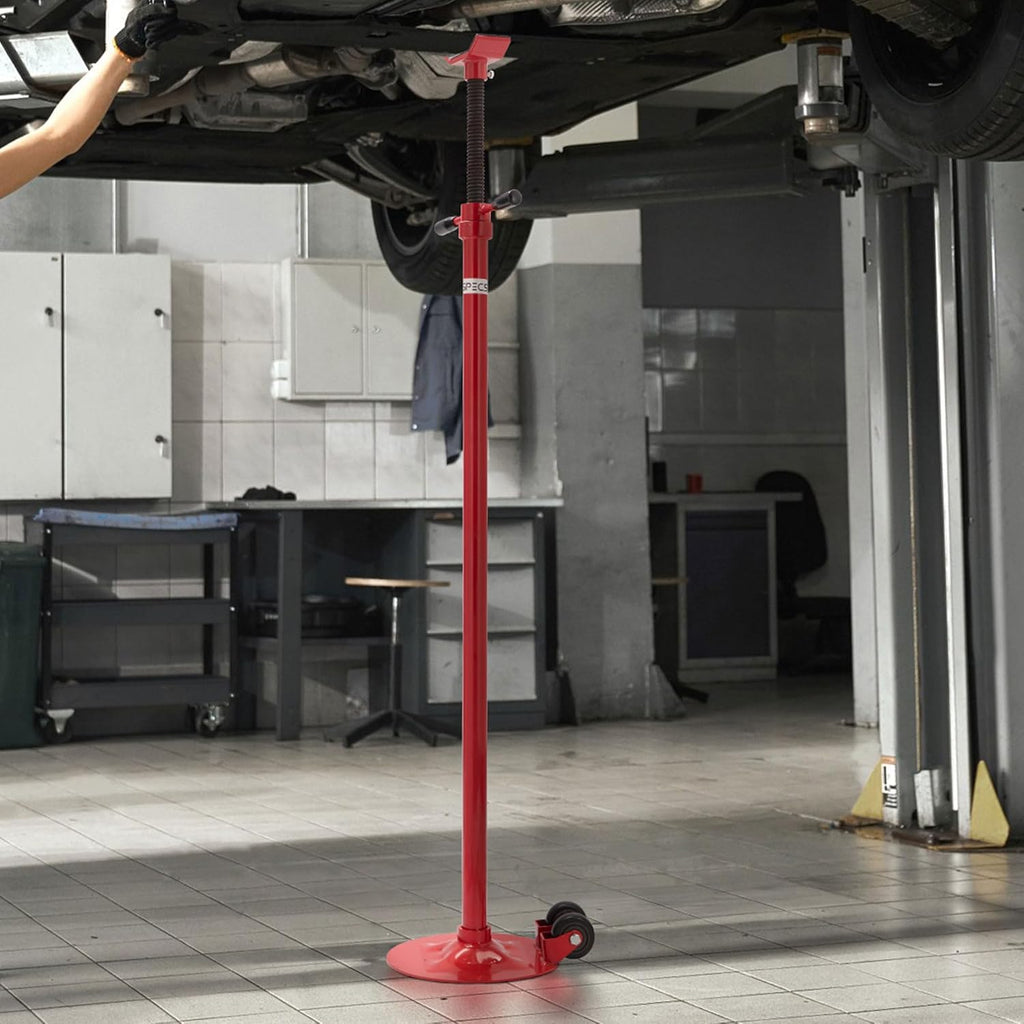 SPECSTAR Movable Underhoist Support Stand, 3/4 Ton 1650Lbs Capacity Jack Stand Lifting from 52 to 76 Inch with Replaceable Saddle and Steel Base