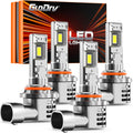 [2025 Upgrade] 9005 9006 Fog Light Bulb Combo [Latest & Brightest] 80000lm 800% Brightness Real 1:1 Mini Size Design, 6000k Cool White，Pack of 4