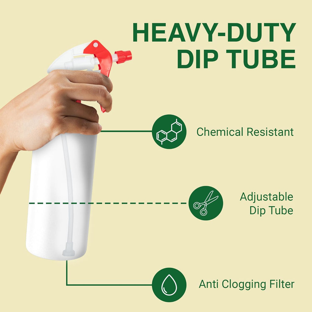 Spray Bottle Nozzle Replacement, Bottle Tops Only - Sprayer Nozzle Triggers for Heavy Duty, Commercial, Home Cleaning Solutions - Fits 8,16,24,32 oz Plastic & Glass Bottles, Red 13 pack