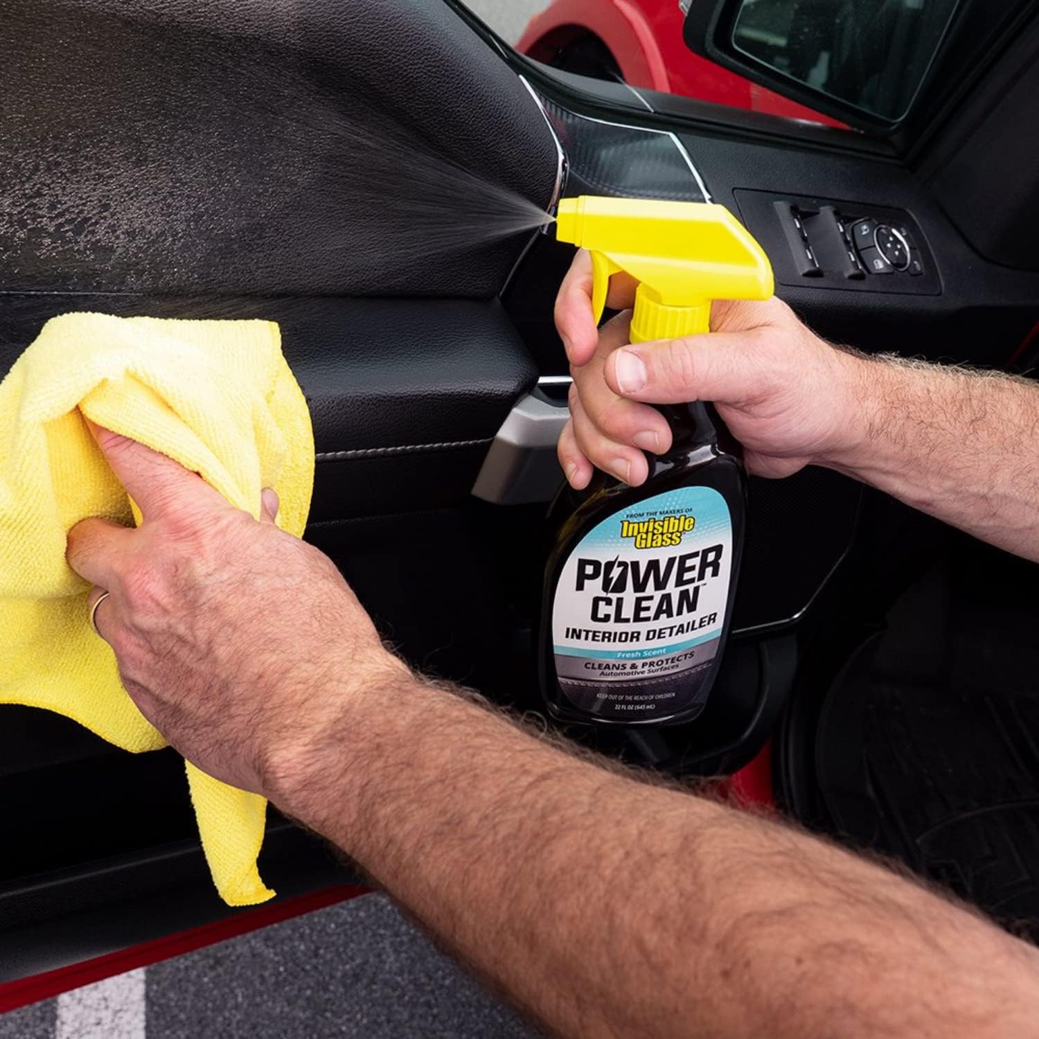 Invisible Glass 92024-2PK Power Clean Automotive Interior Detailer Cleaner Protectant and Conditioner to Restore Interior Surfaces Prevent Fading, 22 Fl Oz, Pack of 2