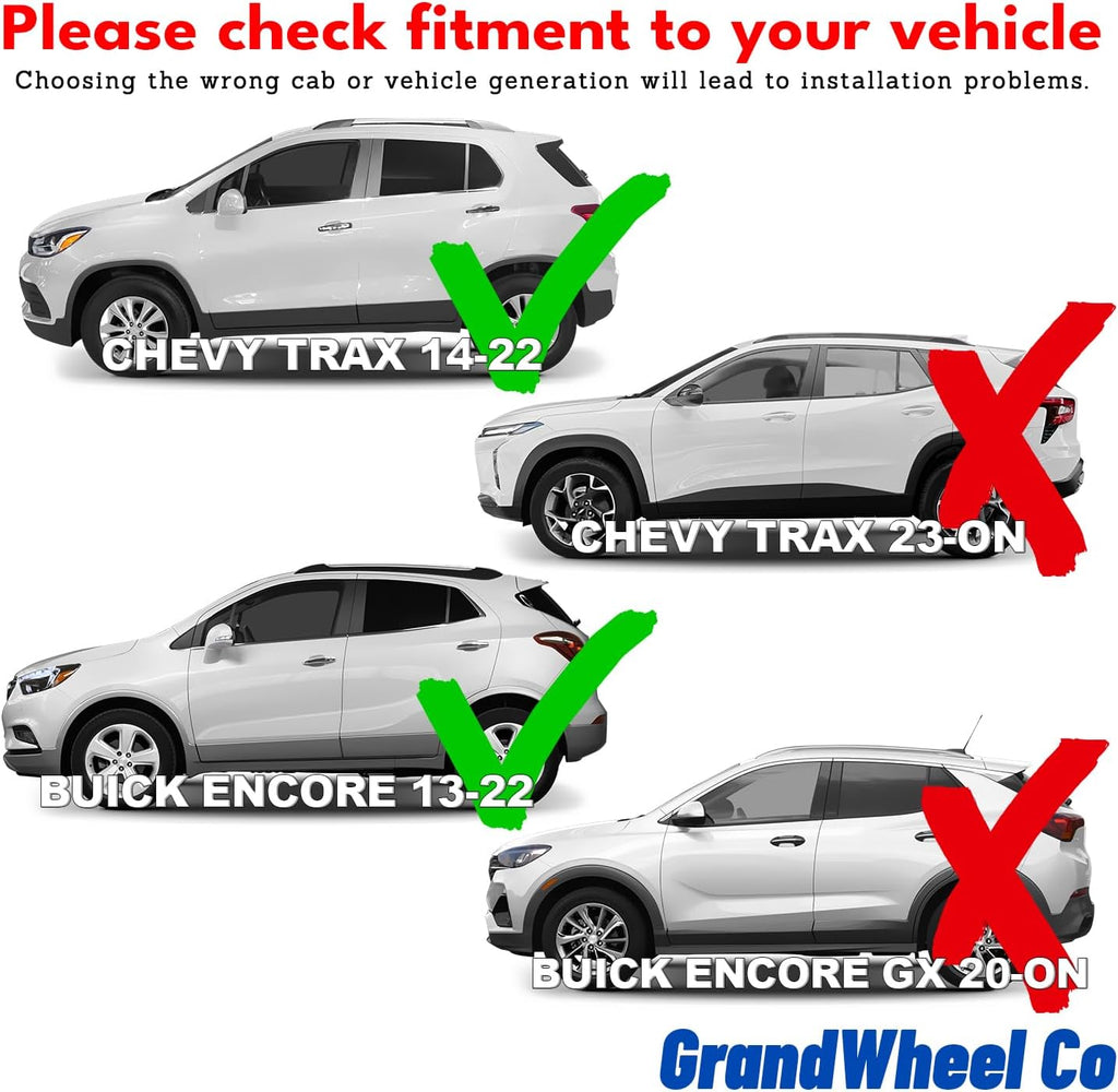 Window Deflectors Smoke Tinted In-Channel Side Window Vent Visor Deflectors Rain Guards Compatible with Buick Encore 2013-2022/Chevrolet (Chevy) Trax 2014-2022 - 4pcs. GW0187