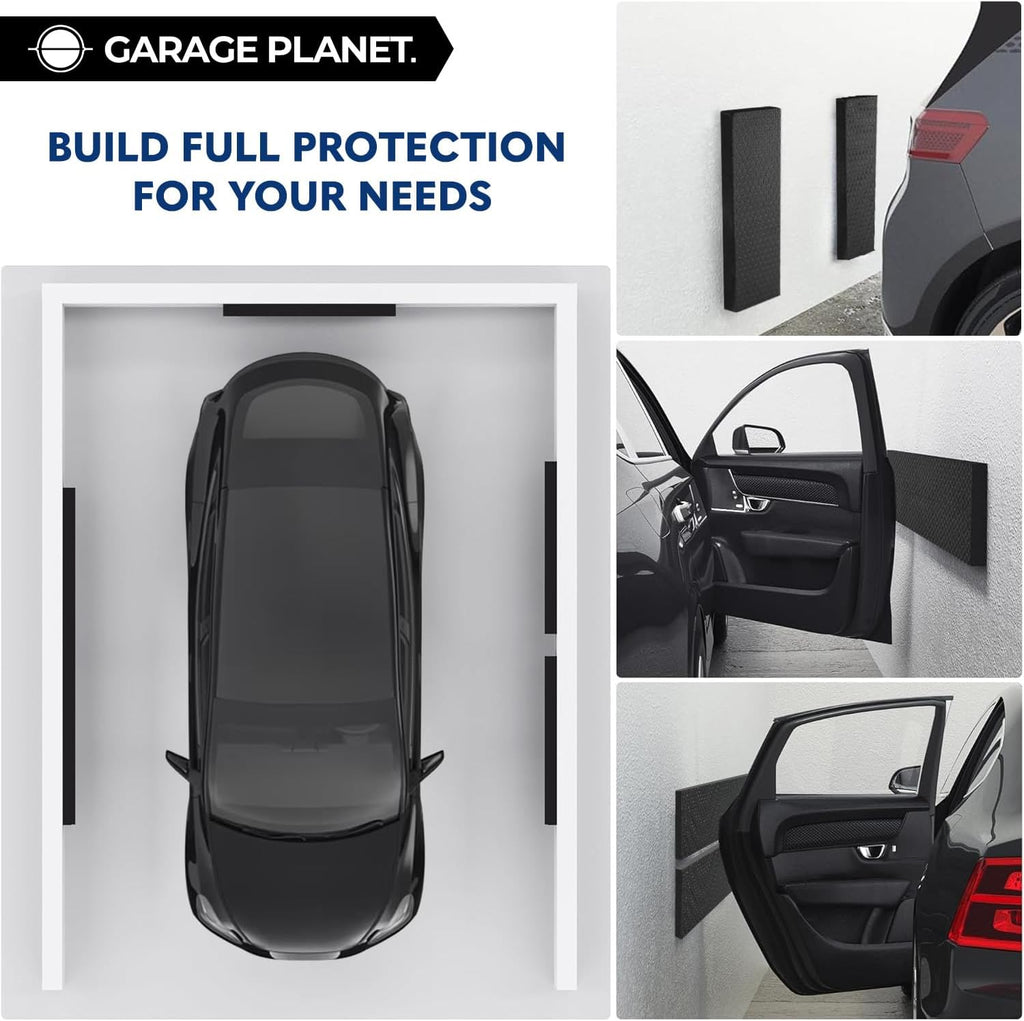 M2 Garage Wall Protector Car Door Wall Protector, Tool-Free, Designed in Australia (Black, 2 Pack)