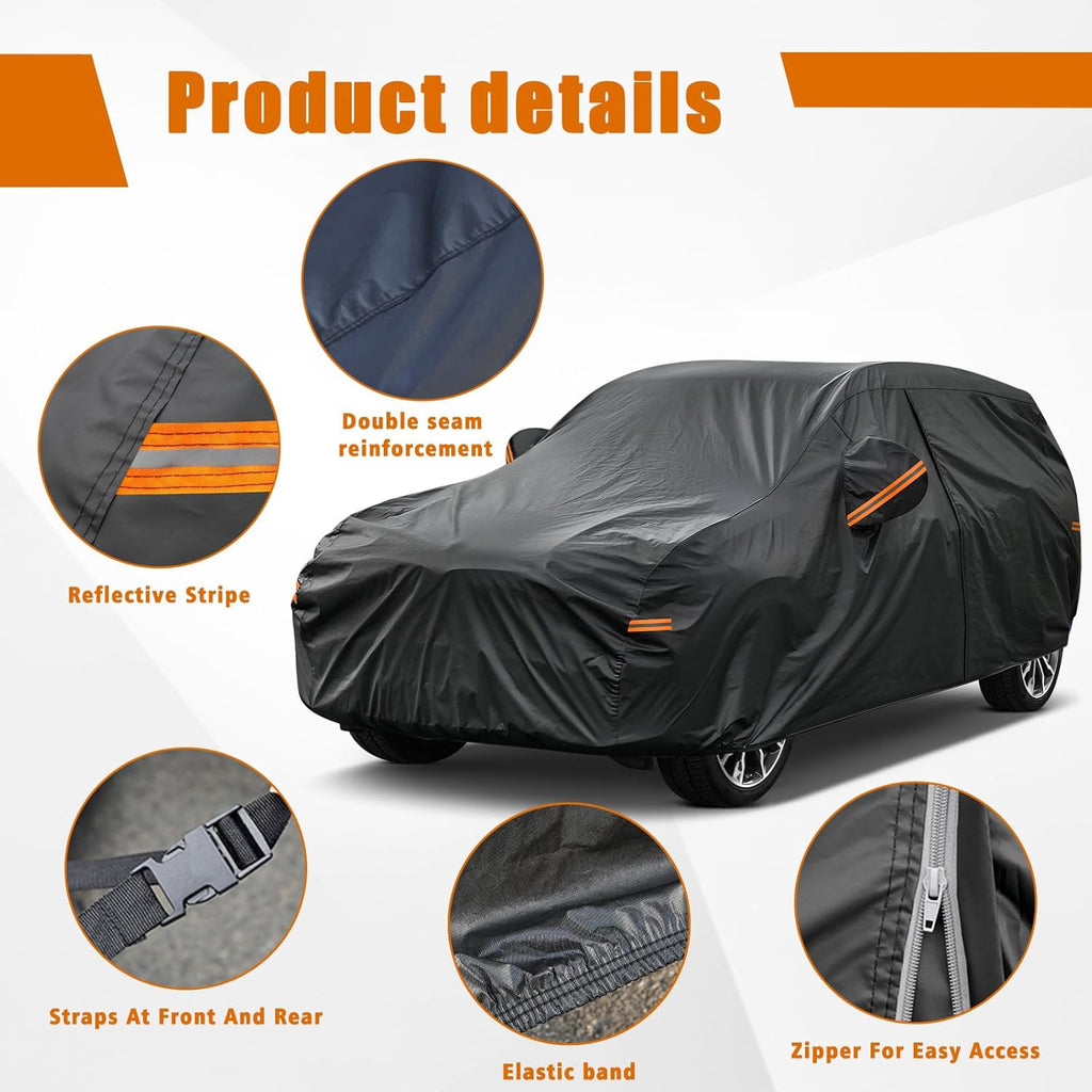 Kayme 7 Layers SUV Car Cover Custom Fit for Buick Encore/Encore GX(2012-2025) Waterproof All Weather for Automobiles, Outdoor Full Cover Rain Sun UV Protection.Black