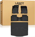 LASFIT Floor Mats and Cargo Liner for Ford Escape Hybrid 2020-2025(NOT for Gasoline Models) All Weather Protector TPE Custom Fit Car Floor Liners, 1st & 2nd Row & Trunk Set, 4PCS Black