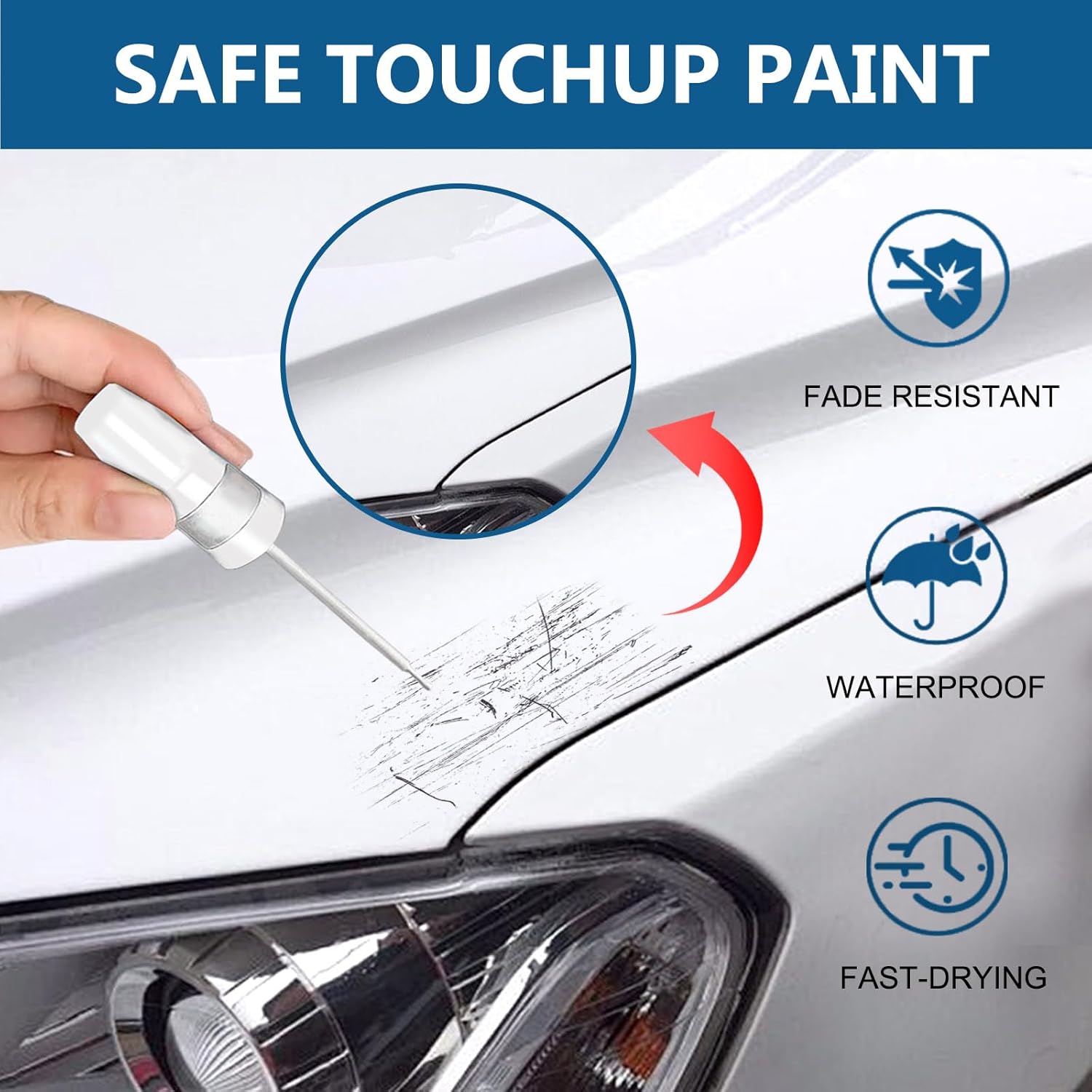 Crystal Black Silica(D4S) Touch Up Paint for Subaru-Exact Match 2 in 1 touchup Paint Pen for Chips and Nicks Repair Car Paint Scratch Repair Kit