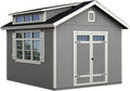 Handy Home Products Windemere 10x12 Do-it-Yourself Wooden Storage Shed with Floor, Beige