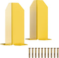 Nisorpa Pallet Rack Post Protectors, 12" Pallet Racking Guards with Hardware L Shape Safety Yellow Pallet Edge Protectors Set of 2