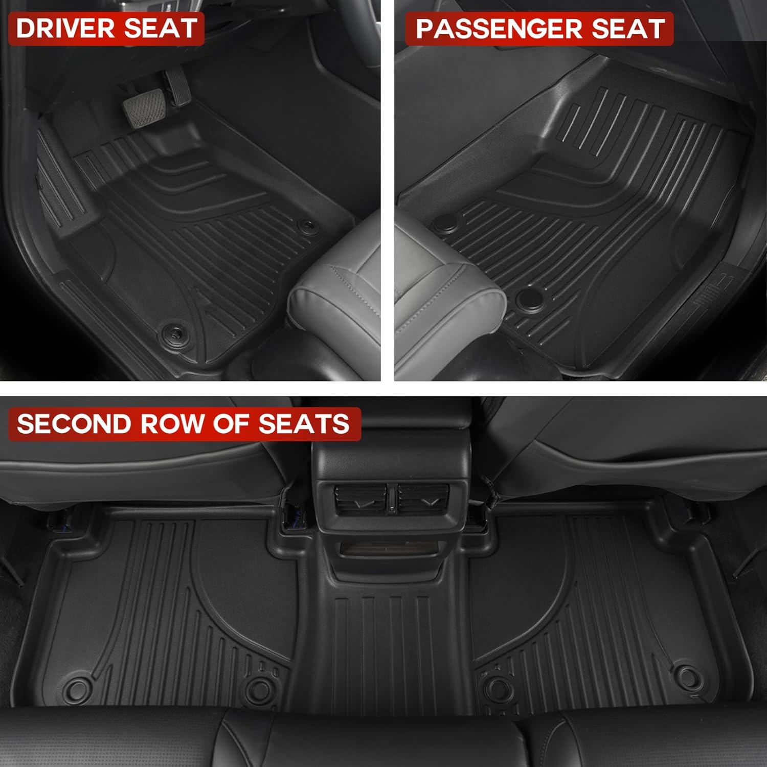 Floor Mats & Cargo Liner Fit for Honda CRV 2023-2025 2026 All Models (Include Hybrid) - Custom Fit All Weather Floor Liners & Trunk Mat (Upper Deck) 2025 CR-V Accessories Full Set Car Mats