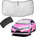 for Toyota Corolla Sun Shade Sunshade Windshield Cover 4-Layers Front Window Shade for Corolla 2014-2019 Custom Fit Sun Visor Shades - 240T Retractable Shade Blocks UV Rays Car Accessories