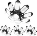 Garage Lights - Super Bright 250W LED Garage Ceiling Light w/ 8 Deformable Panels 6500K Led Light Bulb Srew in E26/E27 Socket with Adjustable Center Spotlight for Barn Workshop Attic - 4Pack