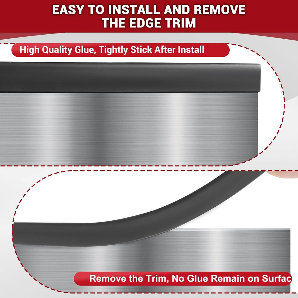 Rubber Edge Trim, 3/16" Self Adhesive Flexible U Channel Edge Protecter for Glass, Flexiglass and Plywood, Fit for 5/32"-7/32" Width Edge, Black Color, 20Ft, EPDM Material
