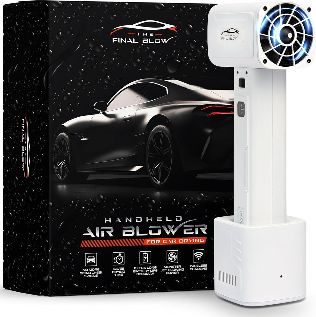 Car Dryer Air Blower | US Brand | Turbo Jet Blower for Drying | Jet Dry Your Car After Wash/No More Scratches | Longest Lasting Handheld Air Dryer (8000mAH Battery) | No Water Spots