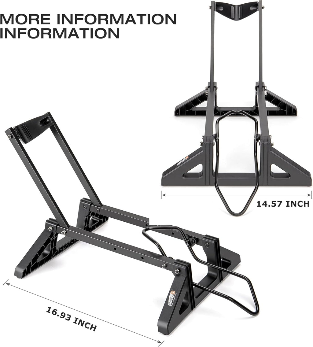 Bike Floor Stand Rack- Indoor Bike Stand for Garage/Home - Bike Storage Bicycle Parking Rack Fit 20”-29” Mountain Road Bikes E-Bike / Fat Bike (TB-1957)