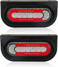 Agrieyes Trailer Lights with Bracket, Oval LED Trailer Lights with Sequential Turn Signal, Tail, Brake, Reverse, Submersible Boat Trailer Light kit for Trucks, Tractor, Utility Trailer, RV, Caravan