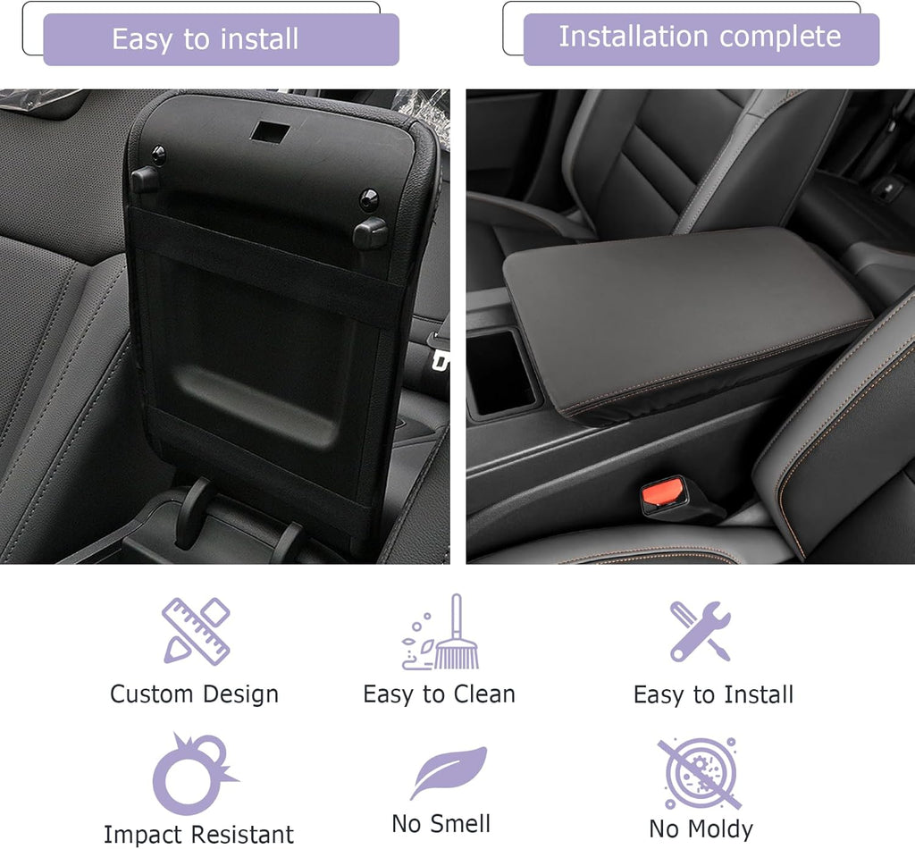 LUWU 2024 2025 Prologue Center Console Cover Compatible with 2024 2025 Honda Prologue Accessories 2025 Prologue EX/Touring/Elite Armrest Cover Center Console Pad Armrest Console Cover (Thin Black)