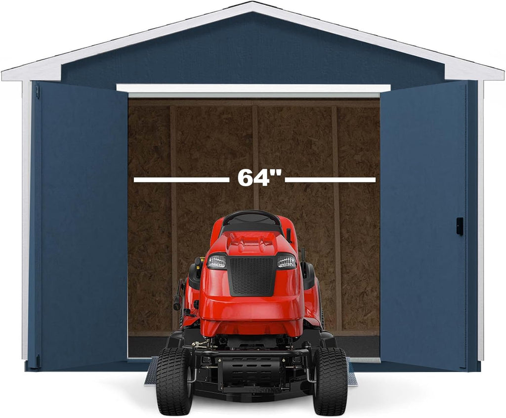 Handy Home Products Charleston Value Gable 10x8 Do-It-Yourself Wooden Storage Shed with Floor, 2x3 framing